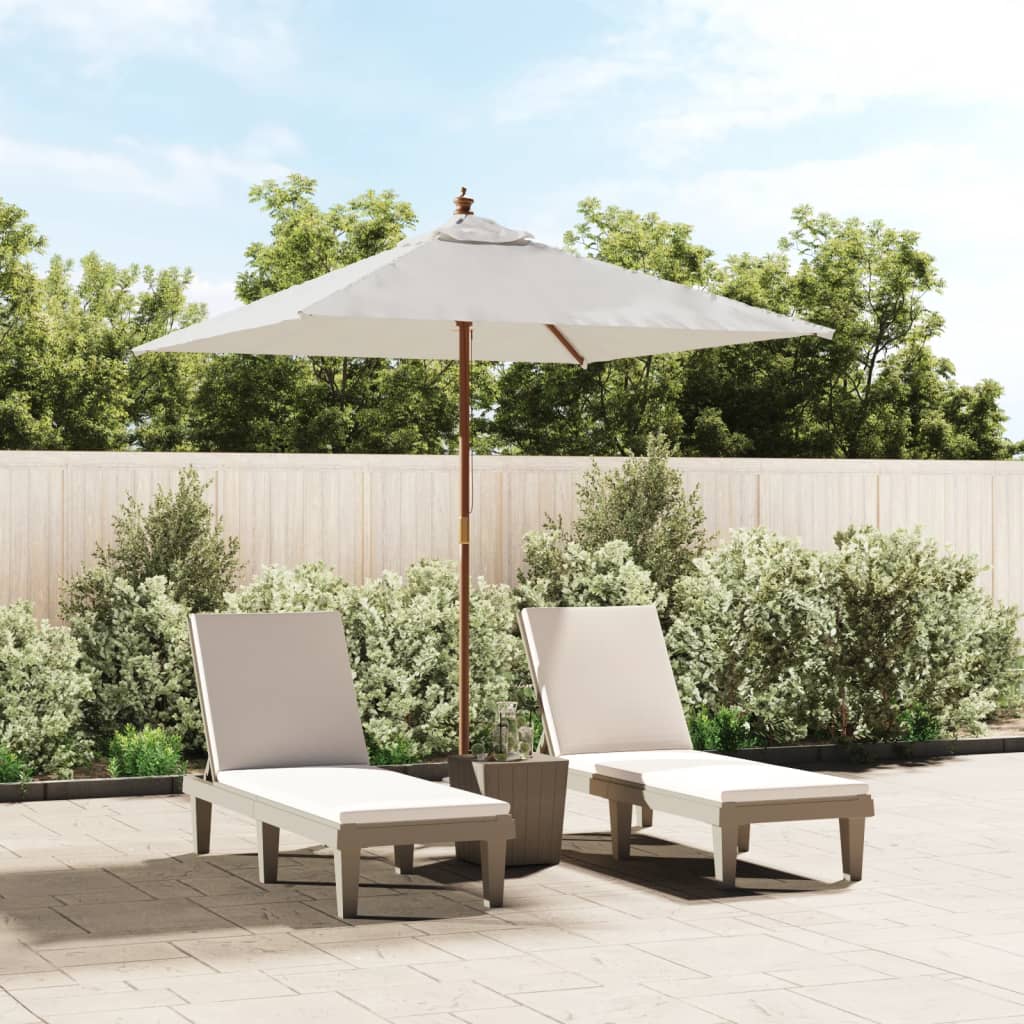 Garden Parasol Wooden Pole 198X198X231 Cm anthracite taupe green blue red sand 1