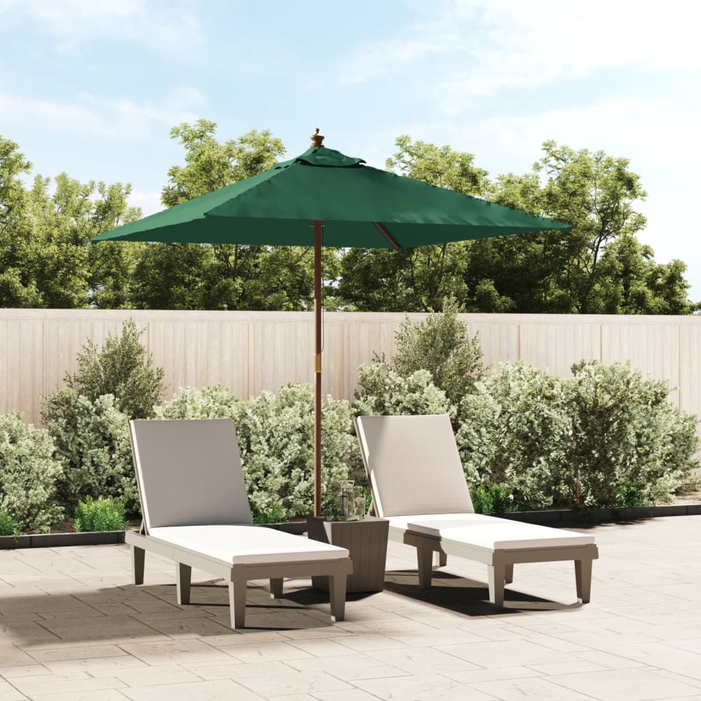 Garden Parasol With Wooden Pole 198X198X231 Cm