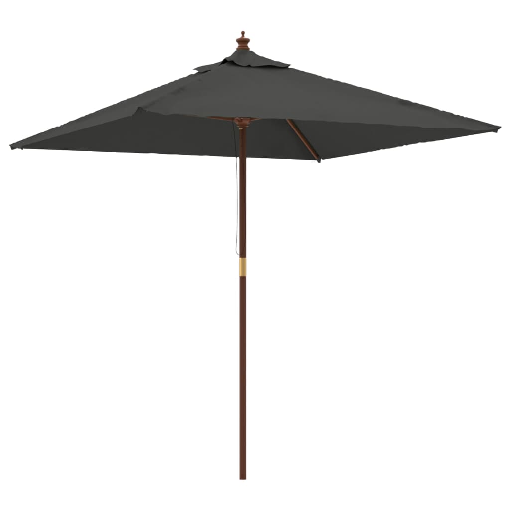 Garden Parasol Wooden Pole 198X198X231 Cm anthracite taupe green blue red sand 1