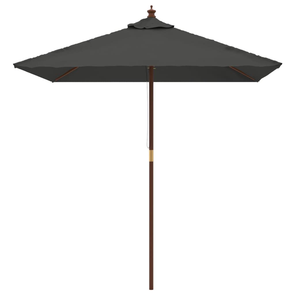 Garden Parasol Wooden Pole 198X198X231 Cm anthracite taupe green blue red sand 1