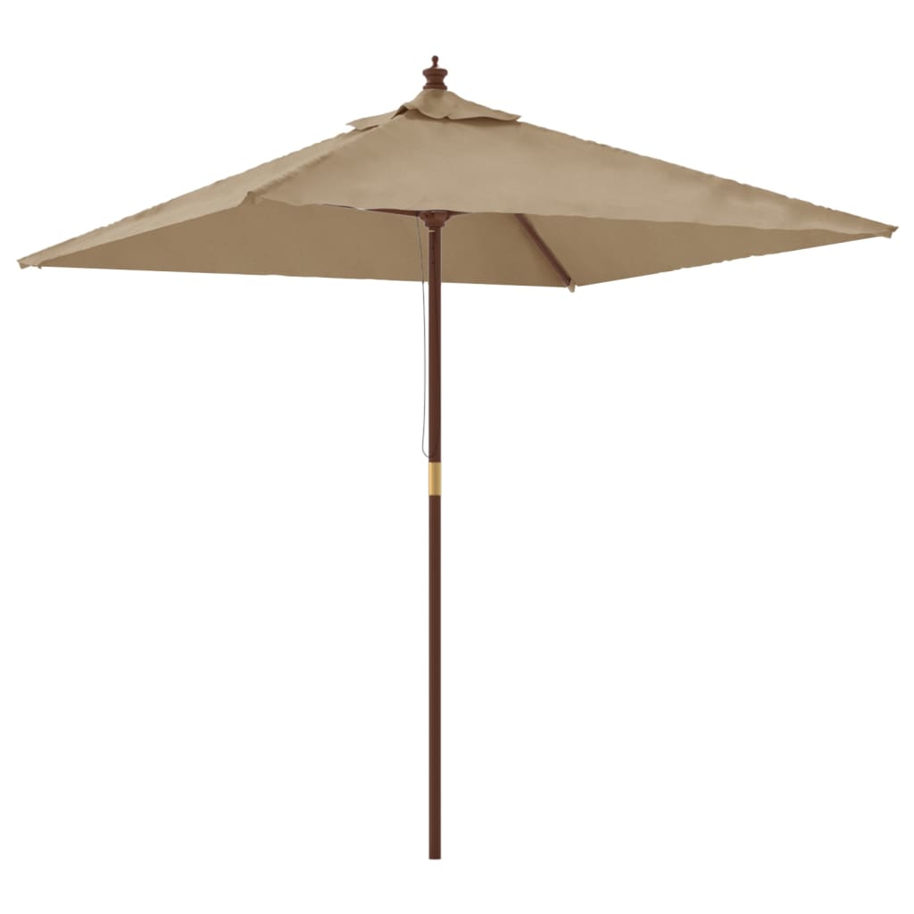 Garden Parasol Wooden Pole 198X198X231 Cm anthracite taupe green blue red sand 1