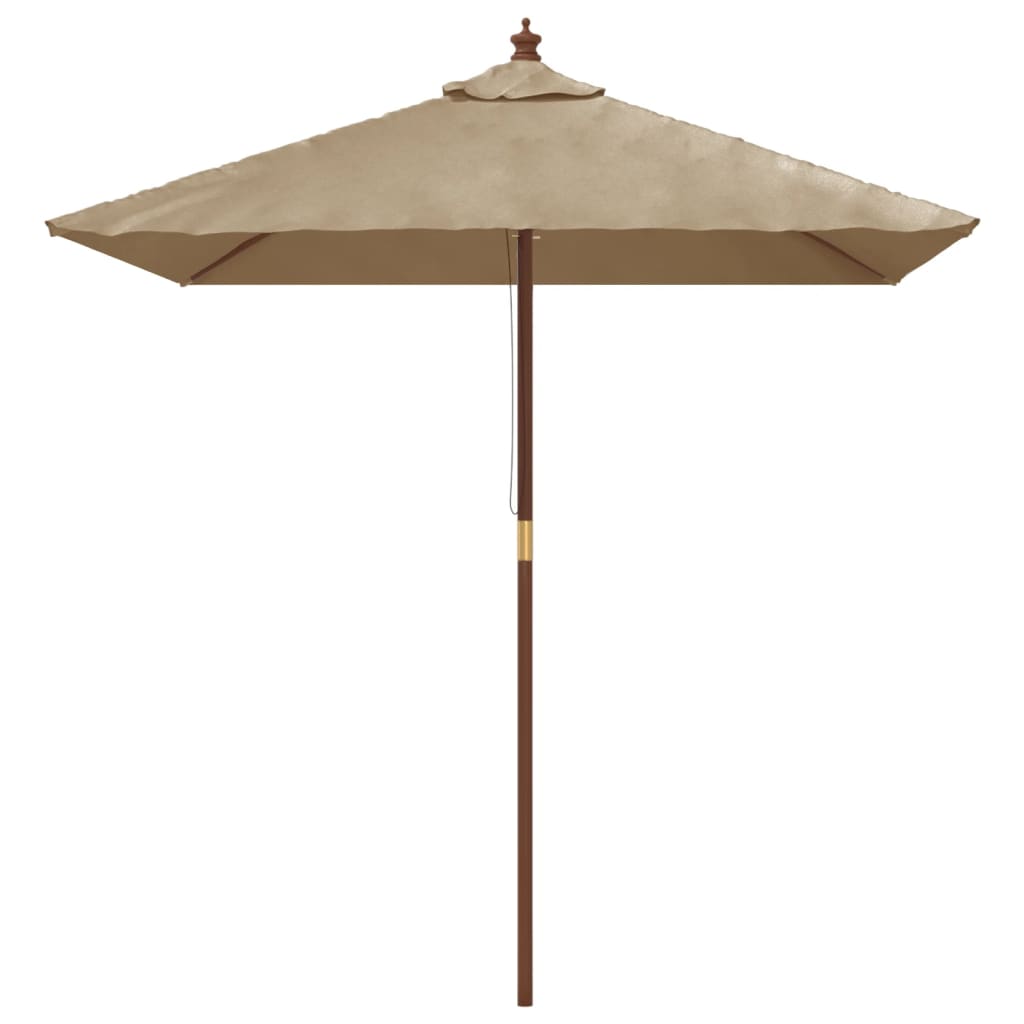 Garden Parasol Wooden Pole 198X198X231 Cm anthracite taupe green blue red sand 1