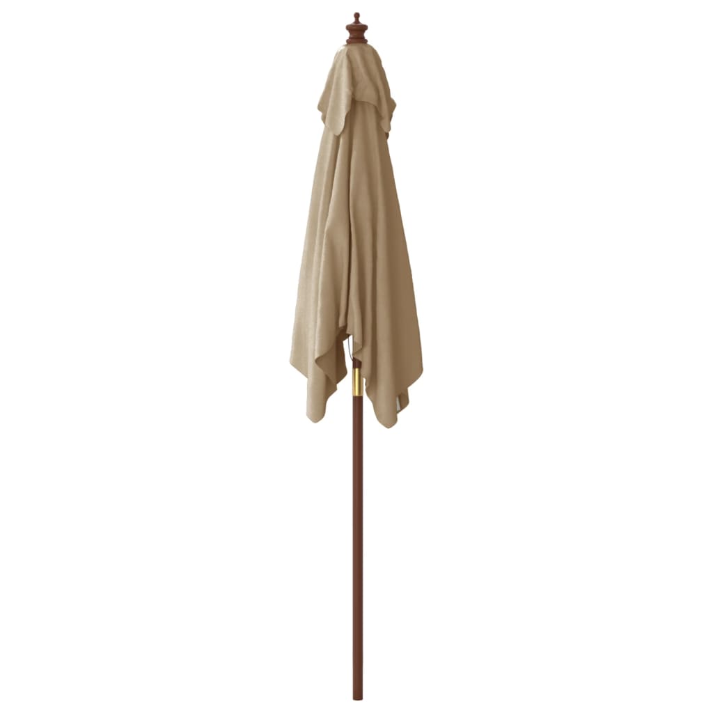 Garden Parasol Wooden Pole 198X198X231 Cm anthracite taupe green blue red sand 1