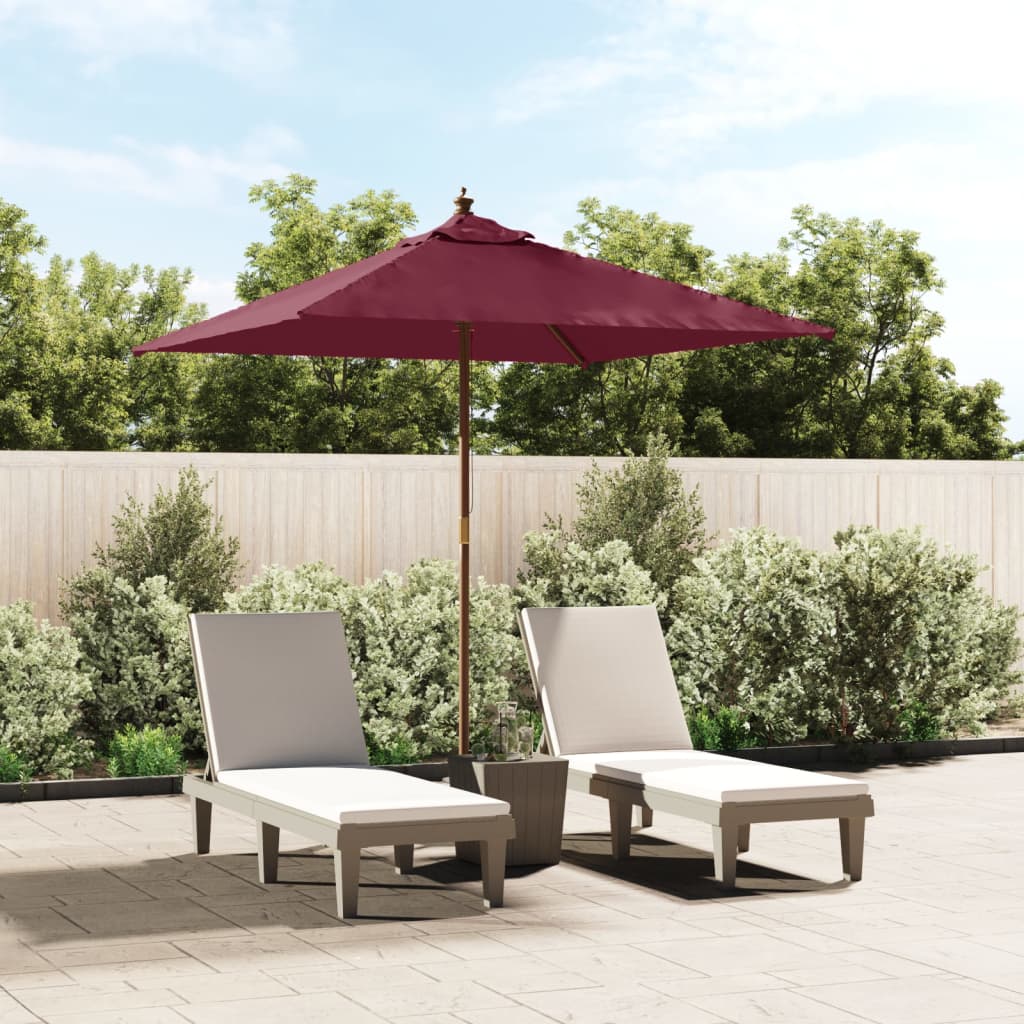 Garden Parasol With Wooden Pole 198X198X231 Cm