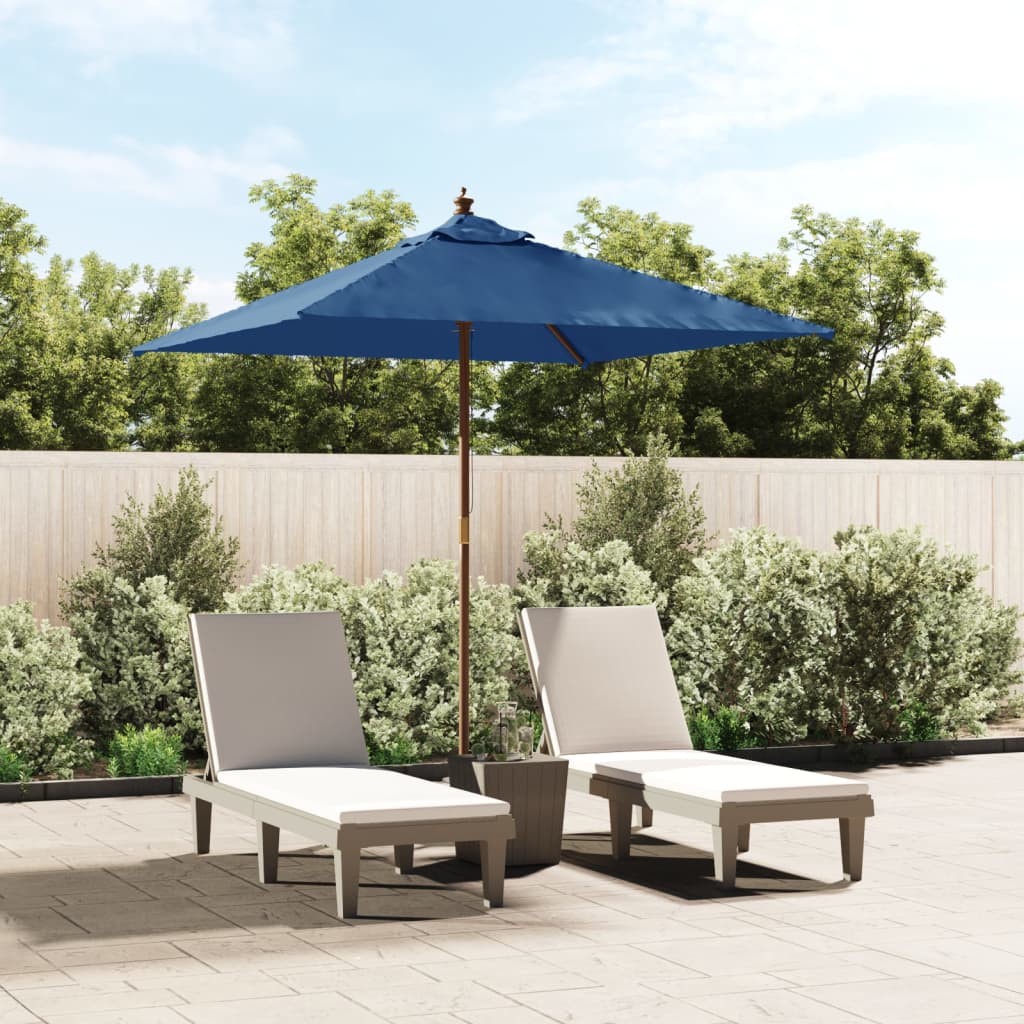 Garden Parasol With Wooden Pole 198X198X231 Cm
