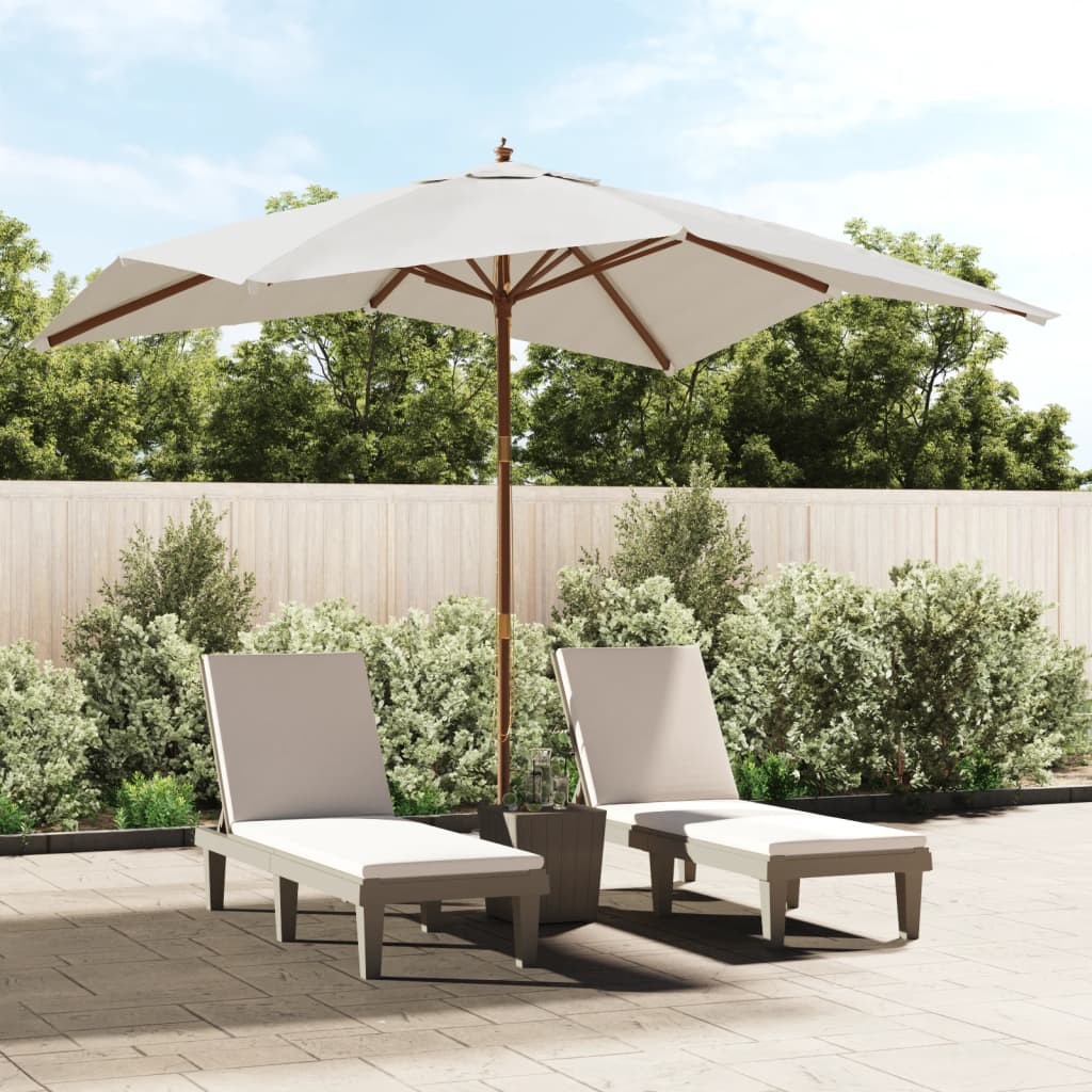 Garden Parasol With Wooden Pole 300X300X273 Cm