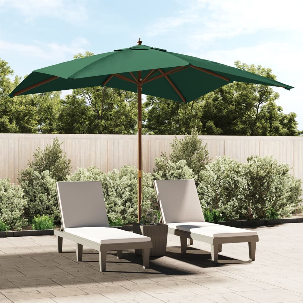 Garden Parasol With Wooden Pole 300X300X273 Cm
