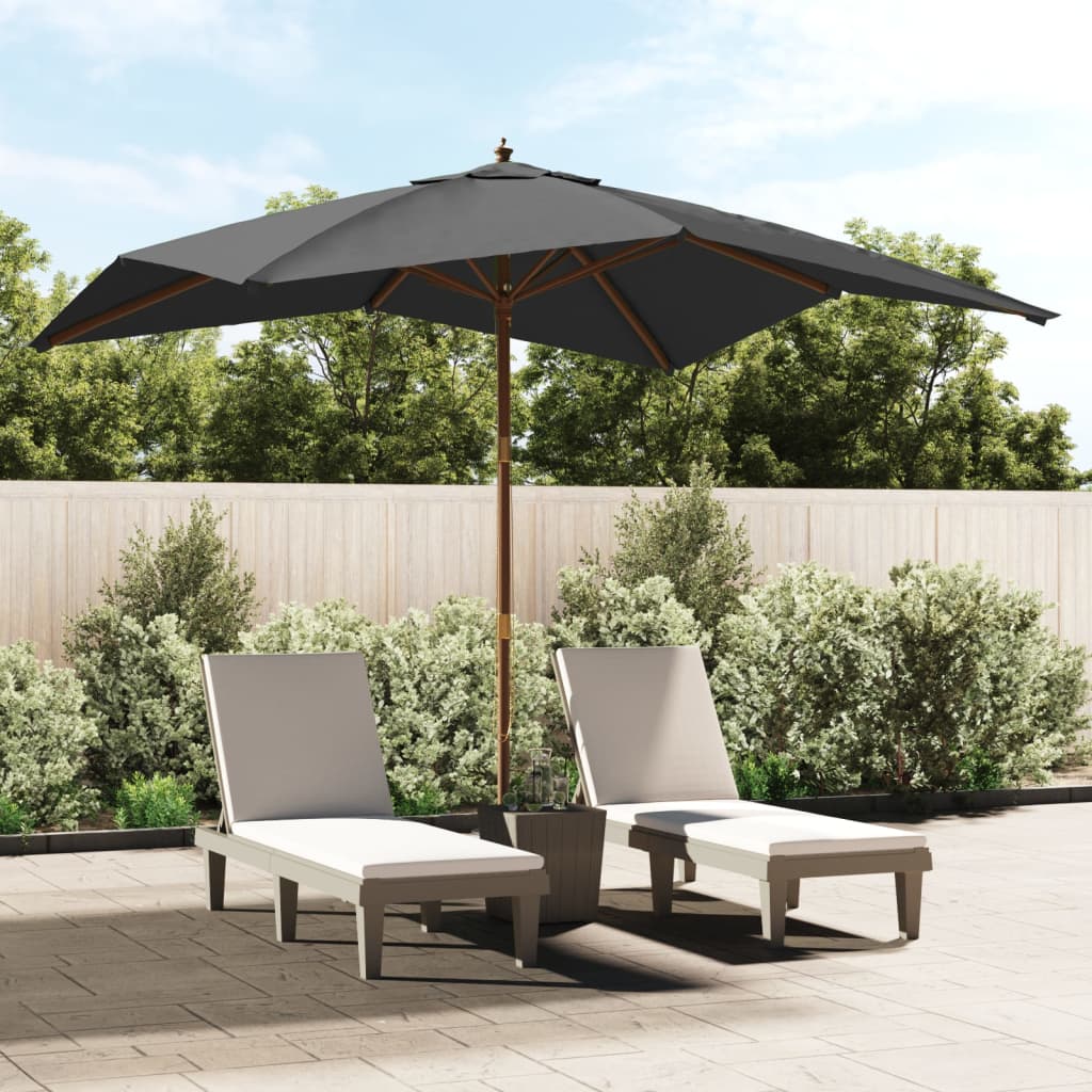Garden Parasol With Wooden Pole 300X300X273 Cm