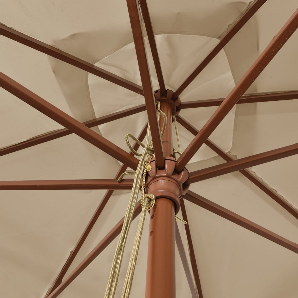 Garden Parasol With Wooden Pole 300X300X273 Cm