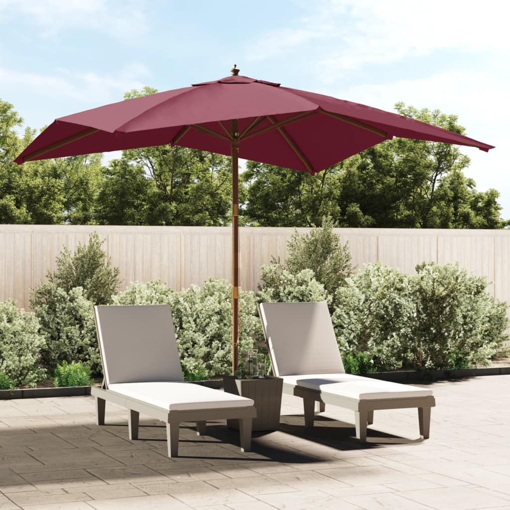 Garden Parasol With Wooden Pole 300X300X273 Cm