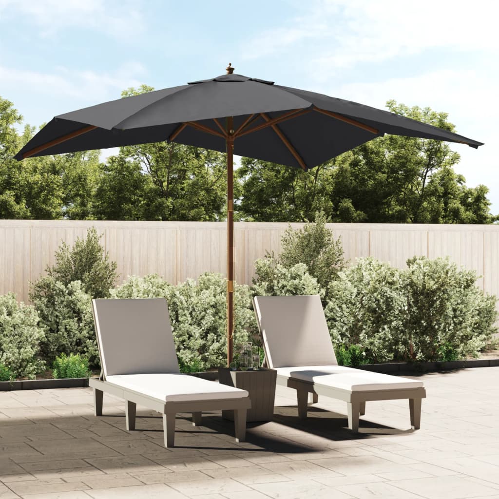 Garden Parasol With Wooden Pole 300X300X273 Cm