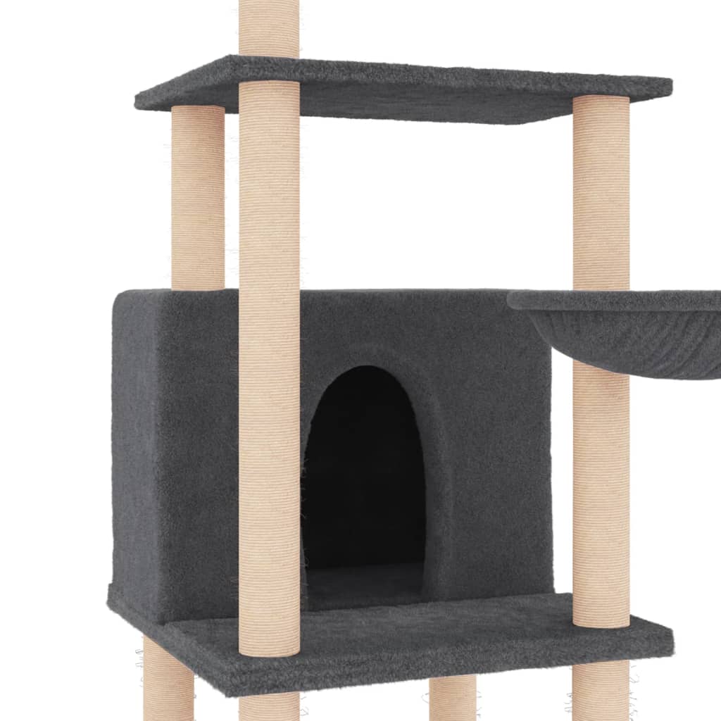 Cat Tree With Sisal Scratching Posts 132 Cm