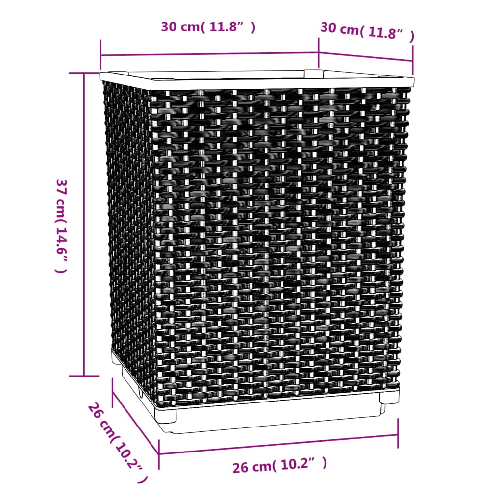 Planters 2 Pcs 30X30X37 Cm Polypropylene