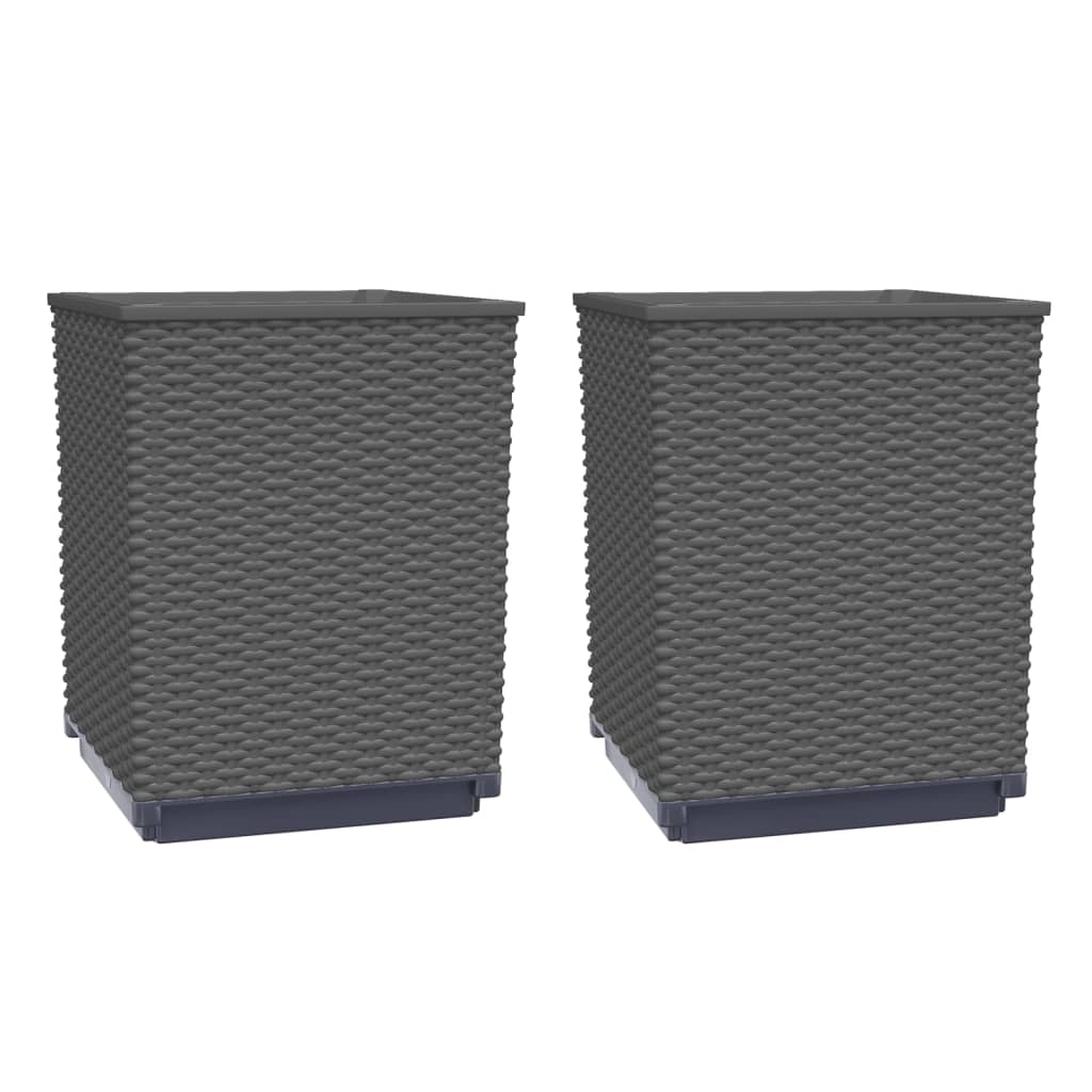 Planters 2 Pcs 30X30X37 Cm Polypropylene