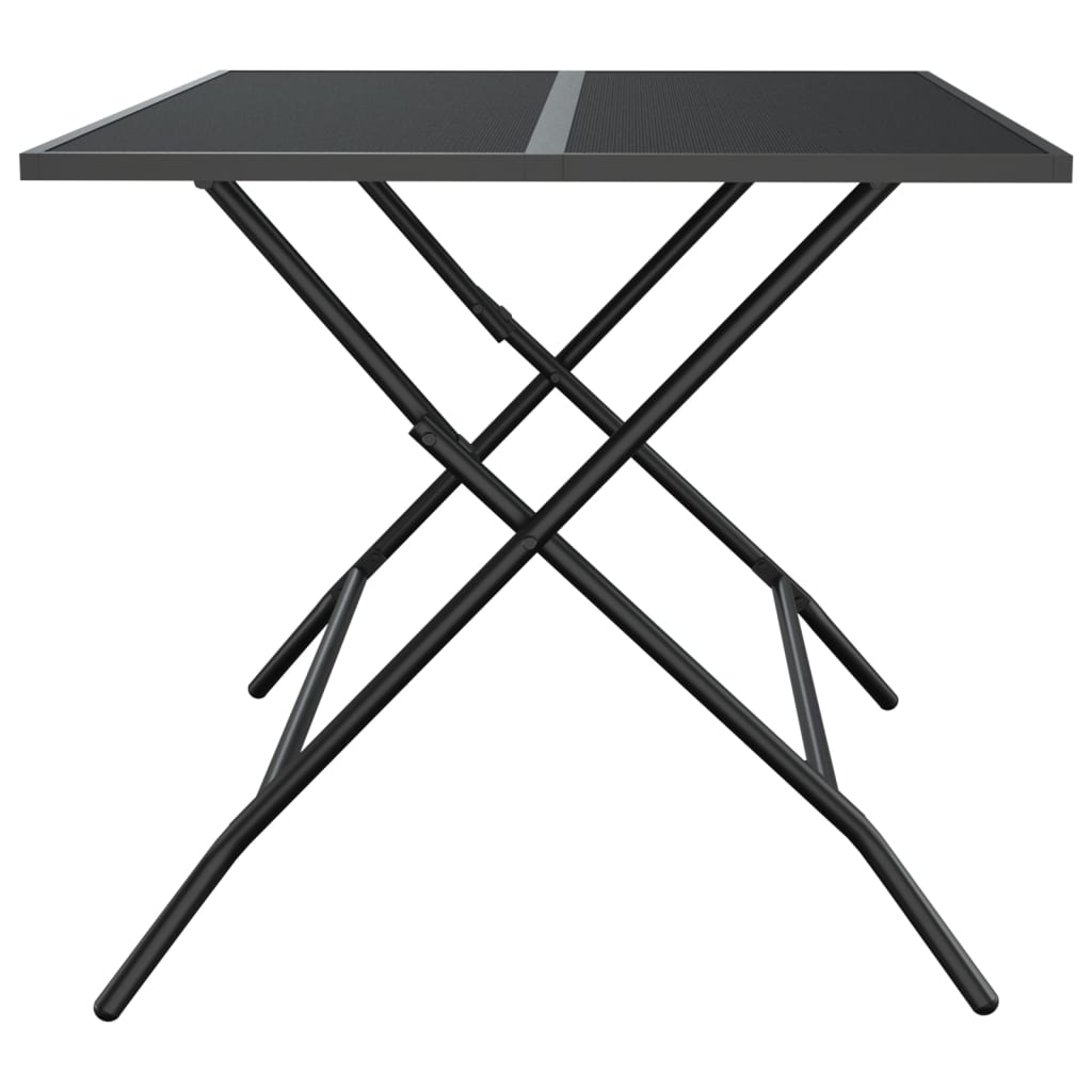 Folding Garden Table Anthracite Steel Mesh