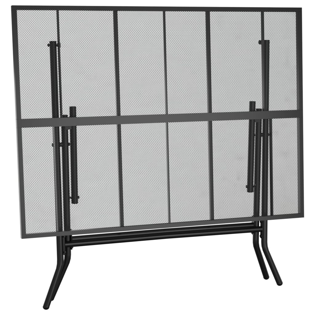 Folding Garden Table Anthracite Steel Mesh