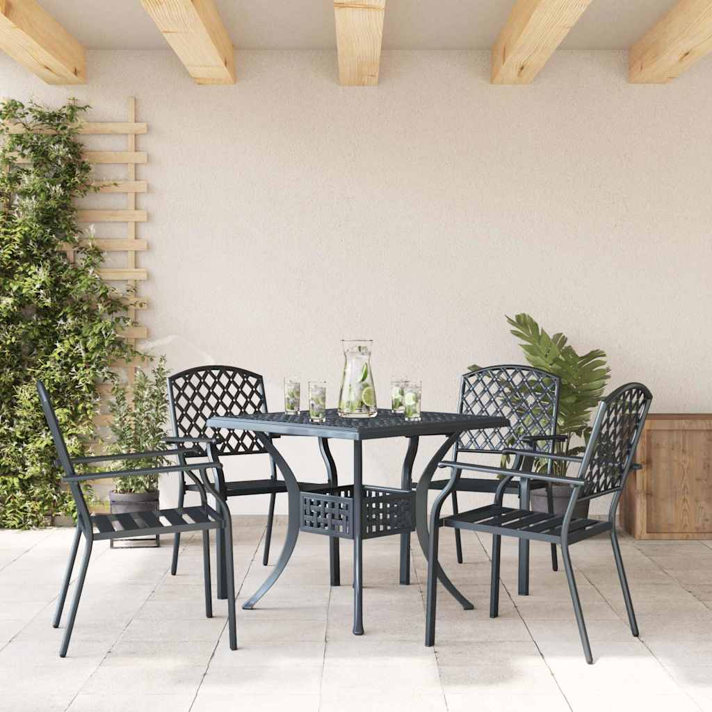 Garden Chair 4 Pcs 56 X 65 X 89 Cm Steel