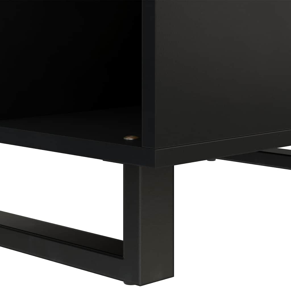 Coffee Table Solid Wood Reclaimed light brown multicolour metal 90 x 50 x 40 cm