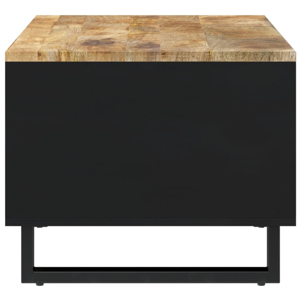 Coffee Table Solid Wood Reclaimed Light Brown Multicolour Metal 90 X 50 X 40 Cm