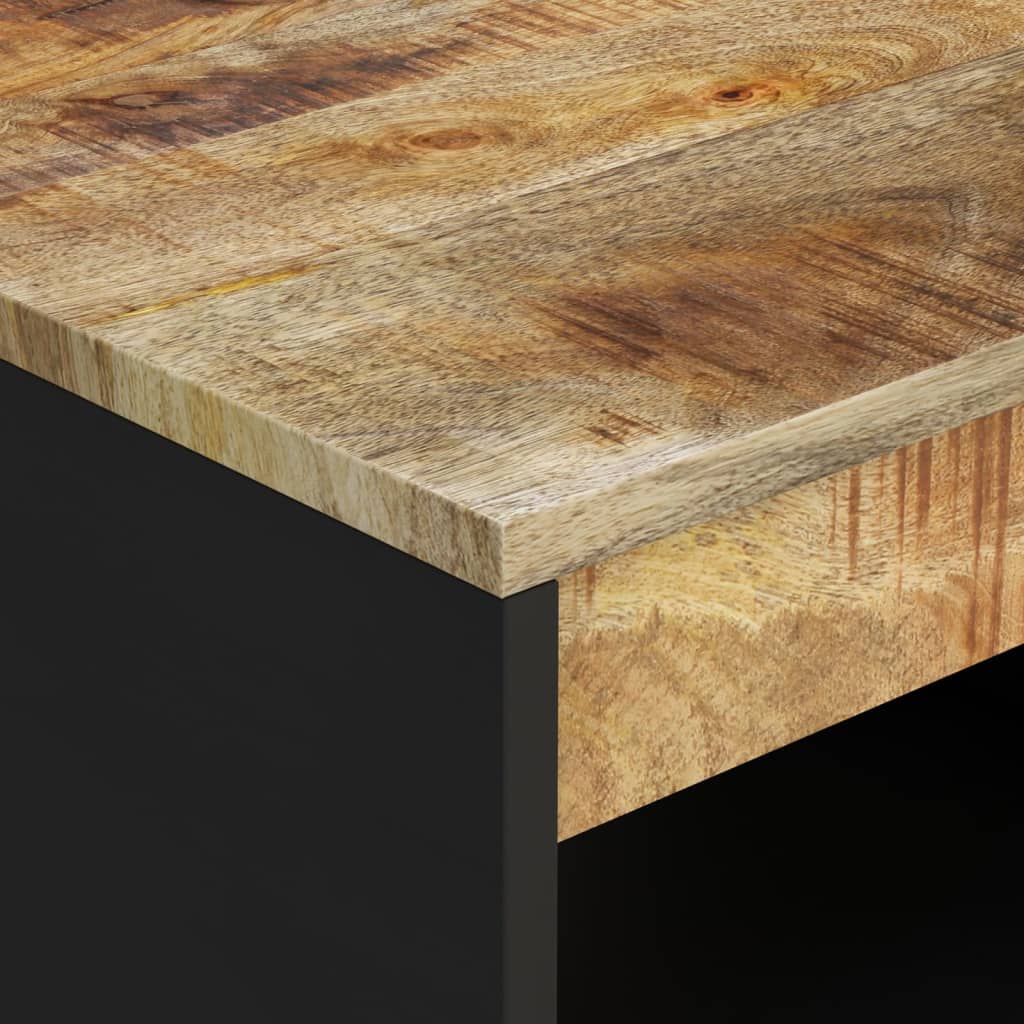 Coffee Table Solid Wood Reclaimed Light Brown Multicolour Metal 90 X 50 X 40 Cm