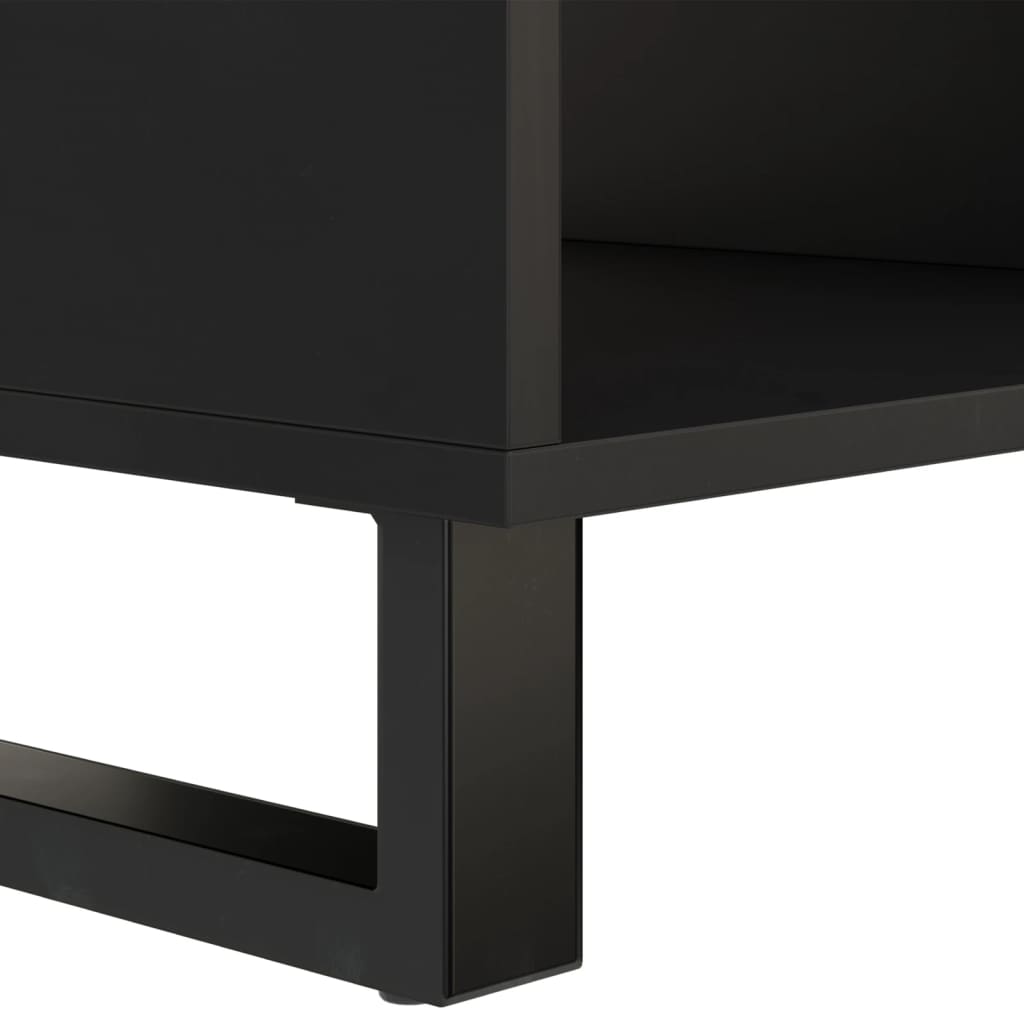 Coffee Table Solid Wood Reclaimed light brown multicolour metal 90 x 50 x 40 cm