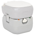 Portable Camping Toilet Grey And White 22+12 L Hdpe
