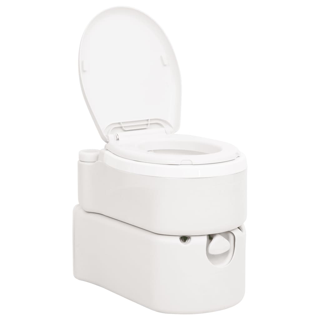 Integrated Camping Toilet White 24+17 L Hdpe&Pp