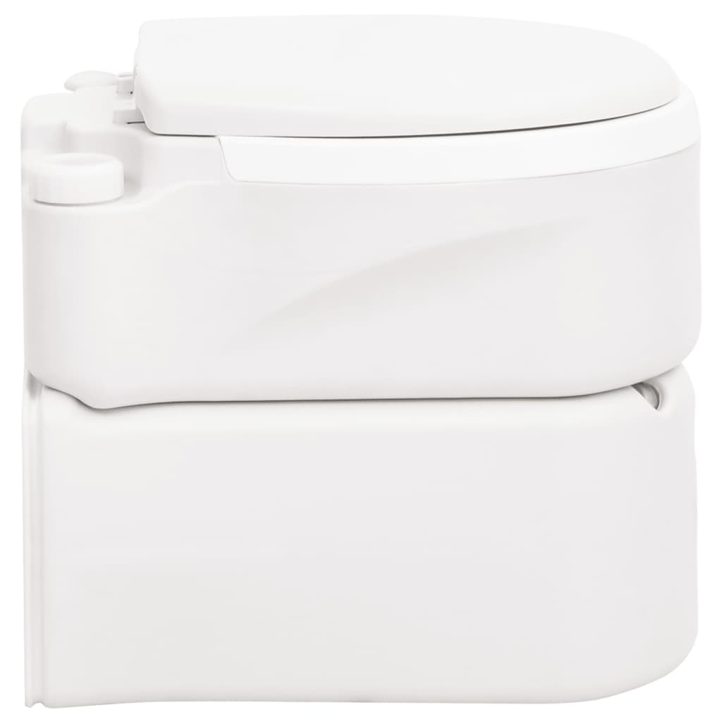 Integrated Camping Toilet White 24+17 L Hdpe&Pp