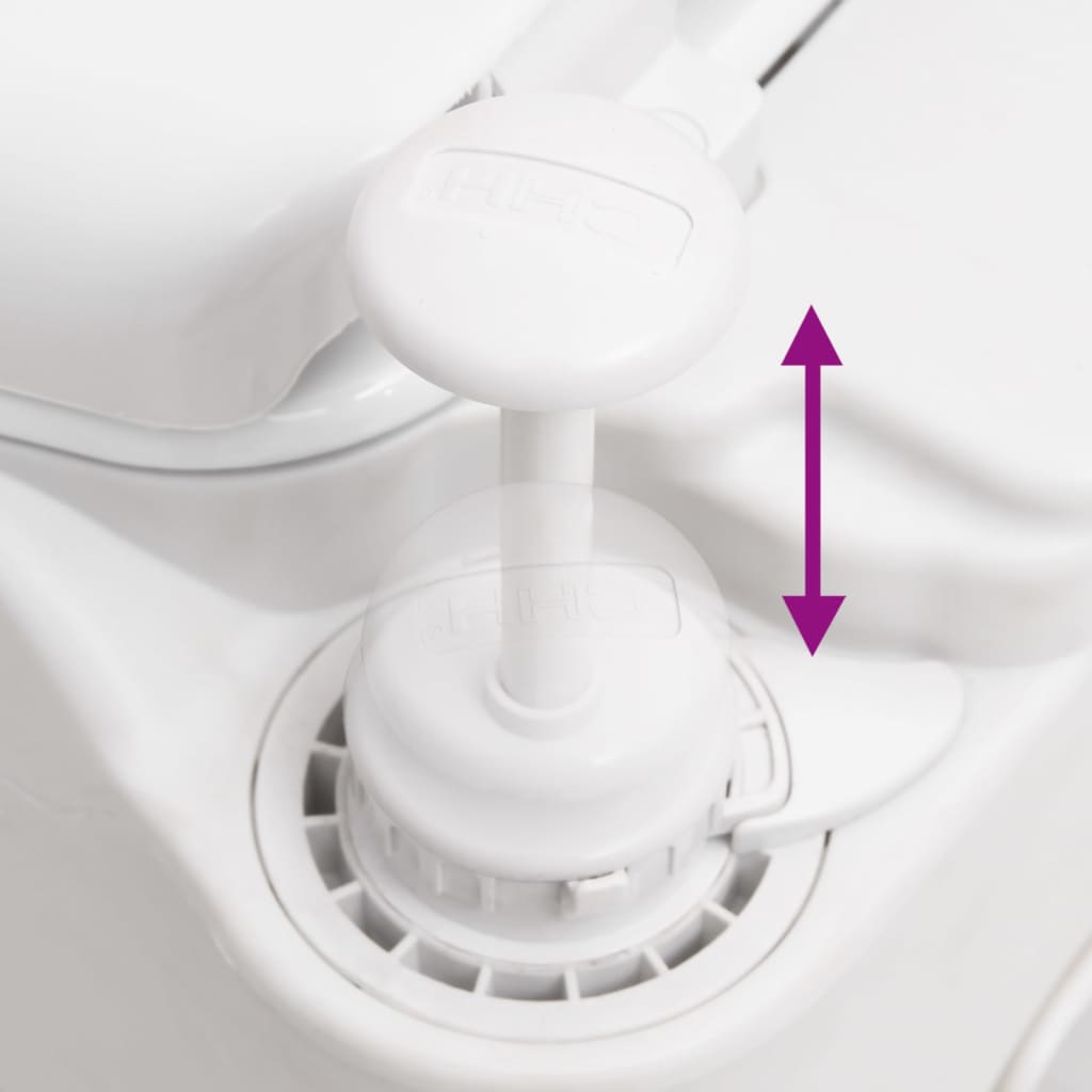 Integrated Camping Toilet White 24+17 L Hdpe&Pp
