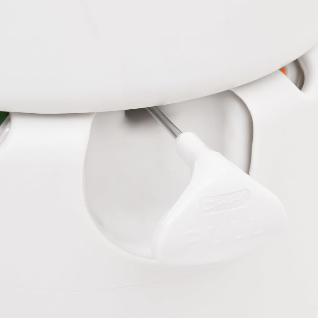 Integrated Camping Toilet White 24+17 L Hdpe&Pp