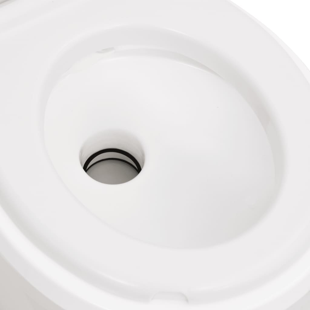 Integrated Camping Toilet White 24+17 L Hdpe&Pp