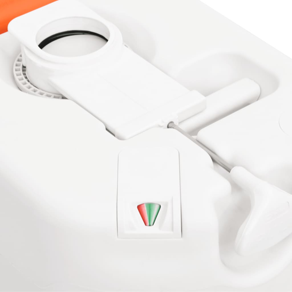 Integrated Camping Toilet White 24+17 L Hdpe&Pp