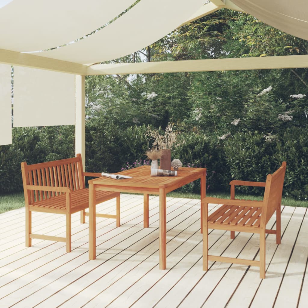 5 Piece Garden Dining Set 140X80 Cm Solid Teak Wood
