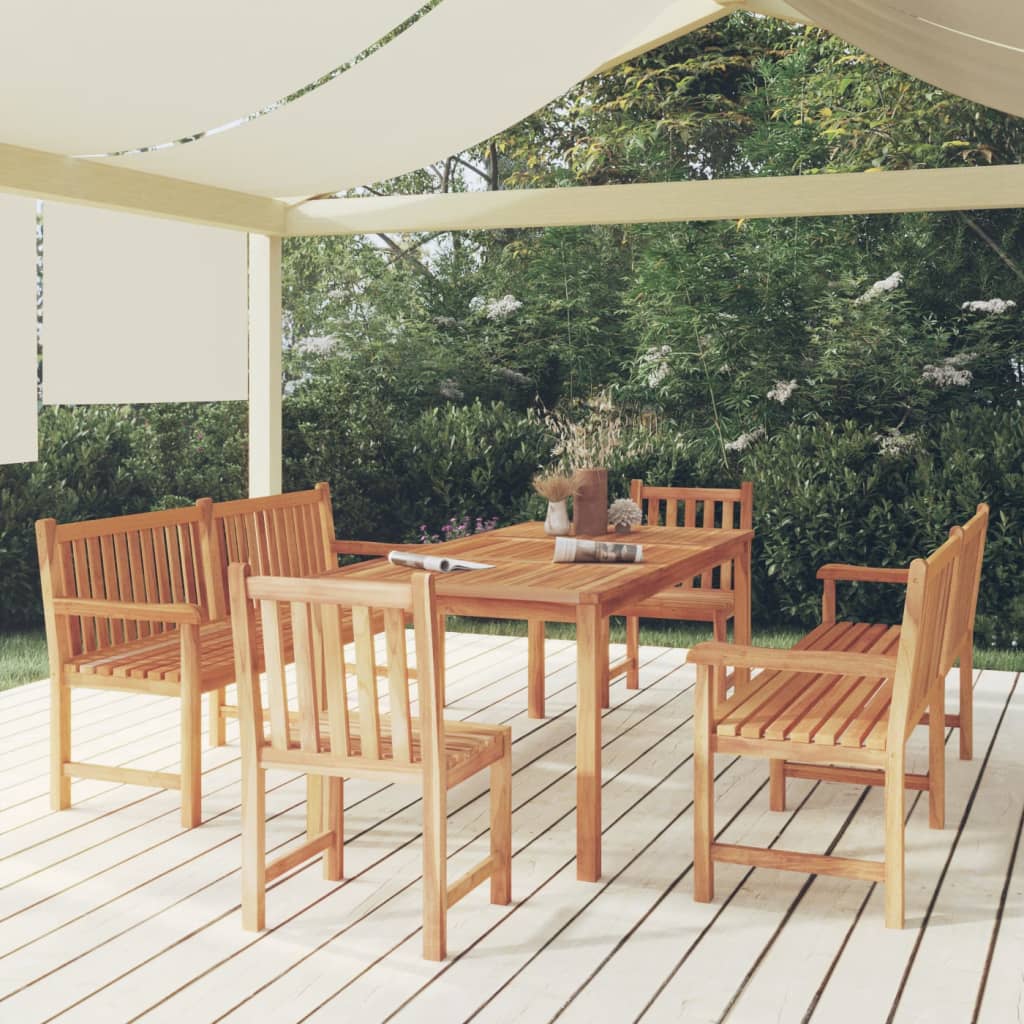 3 Piece Garden Dining Set Solid Wood Teak