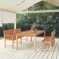 9 Piece Garden Dining Set 200X100 Cm Solid Teak Wood