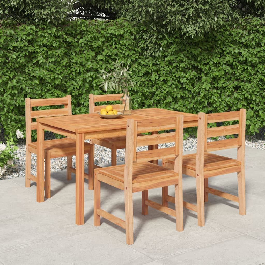 7 Piece Garden Dining Set Solid Wood Teak