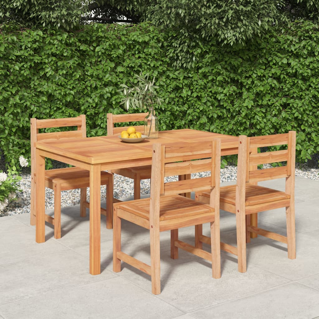 7 Piece Garden Dining Set Solid Wood Teak