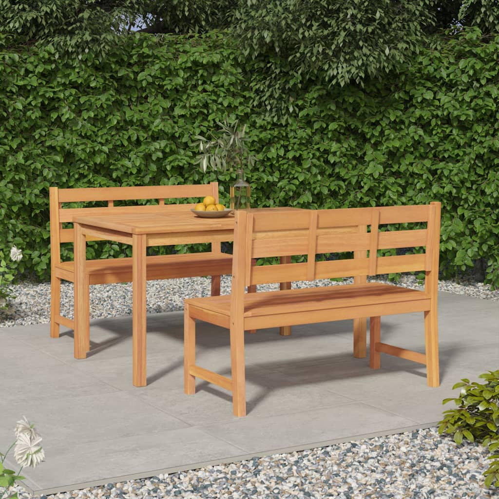 7 Piece Garden Dining Set Solid Wood Teak