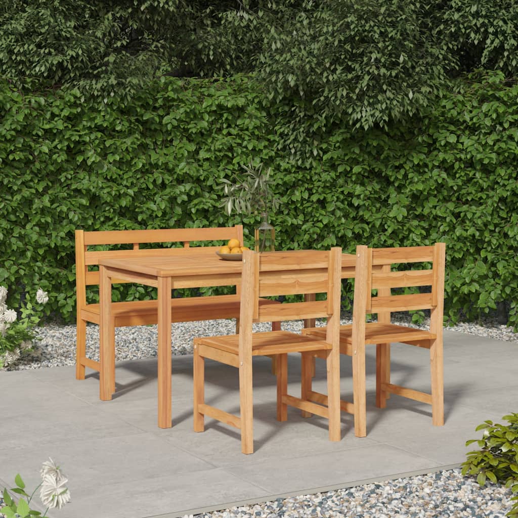 7 Piece Garden Dining Set Solid Wood Teak