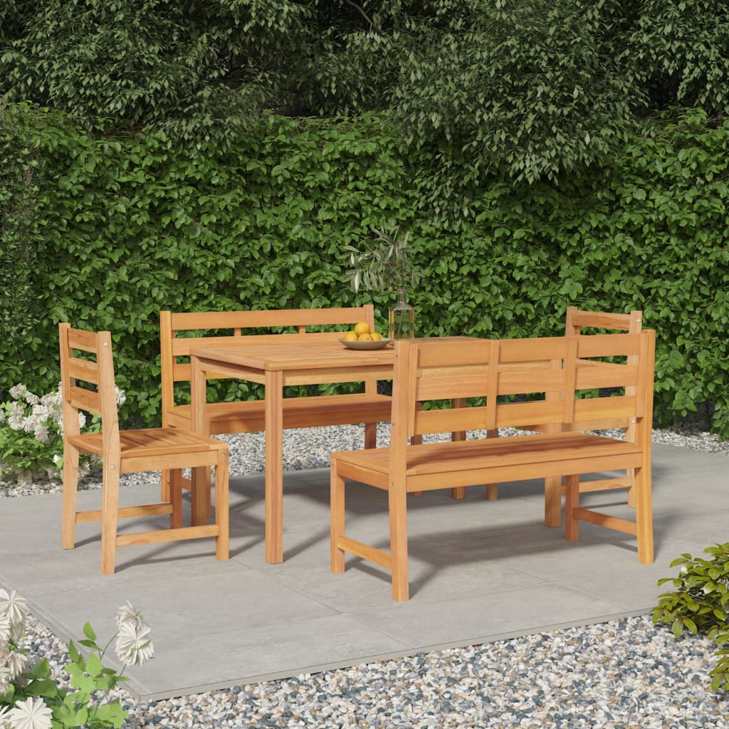 7 Piece Garden Dining Set Solid Wood Teak