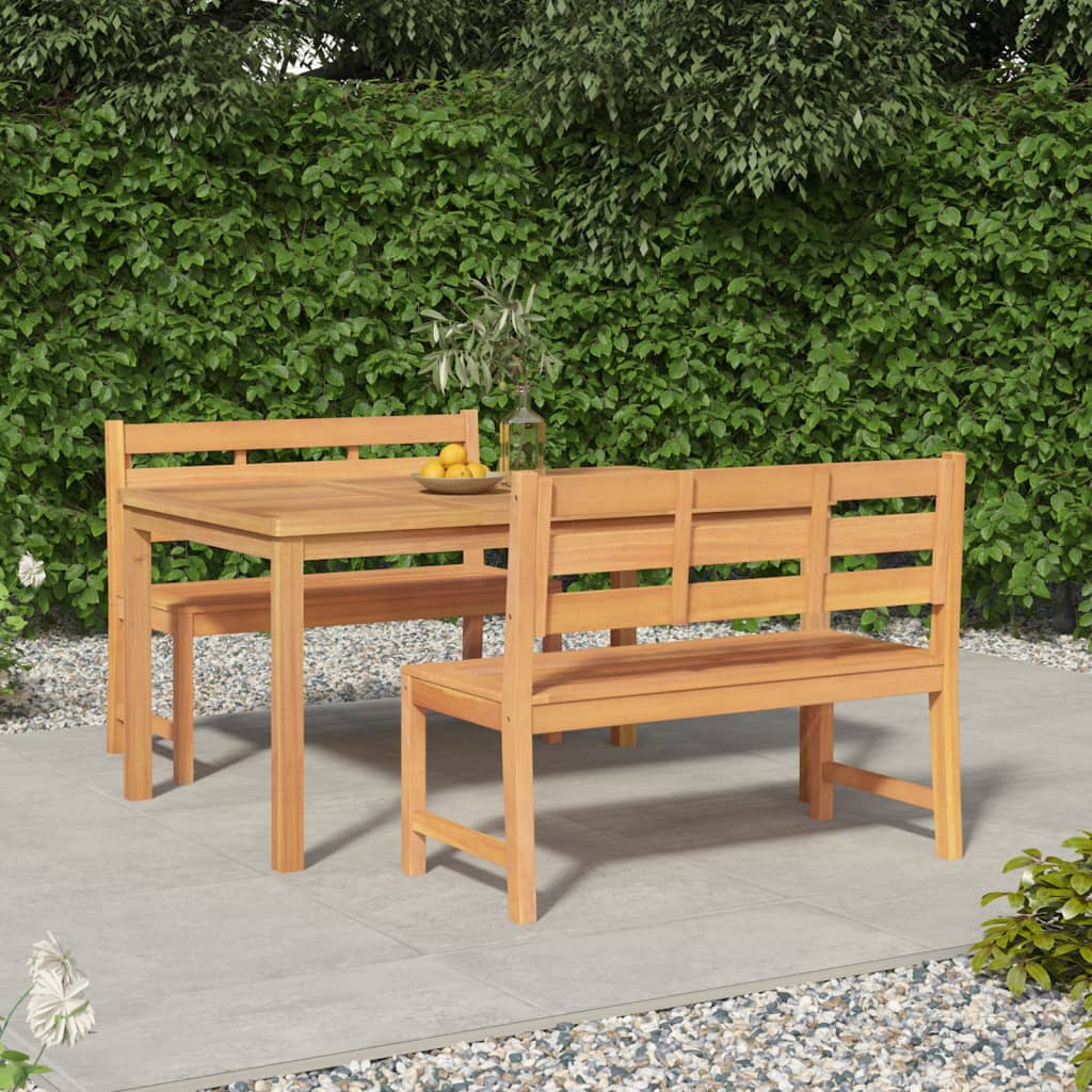 7 Piece Garden Dining Set Solid Wood Teak
