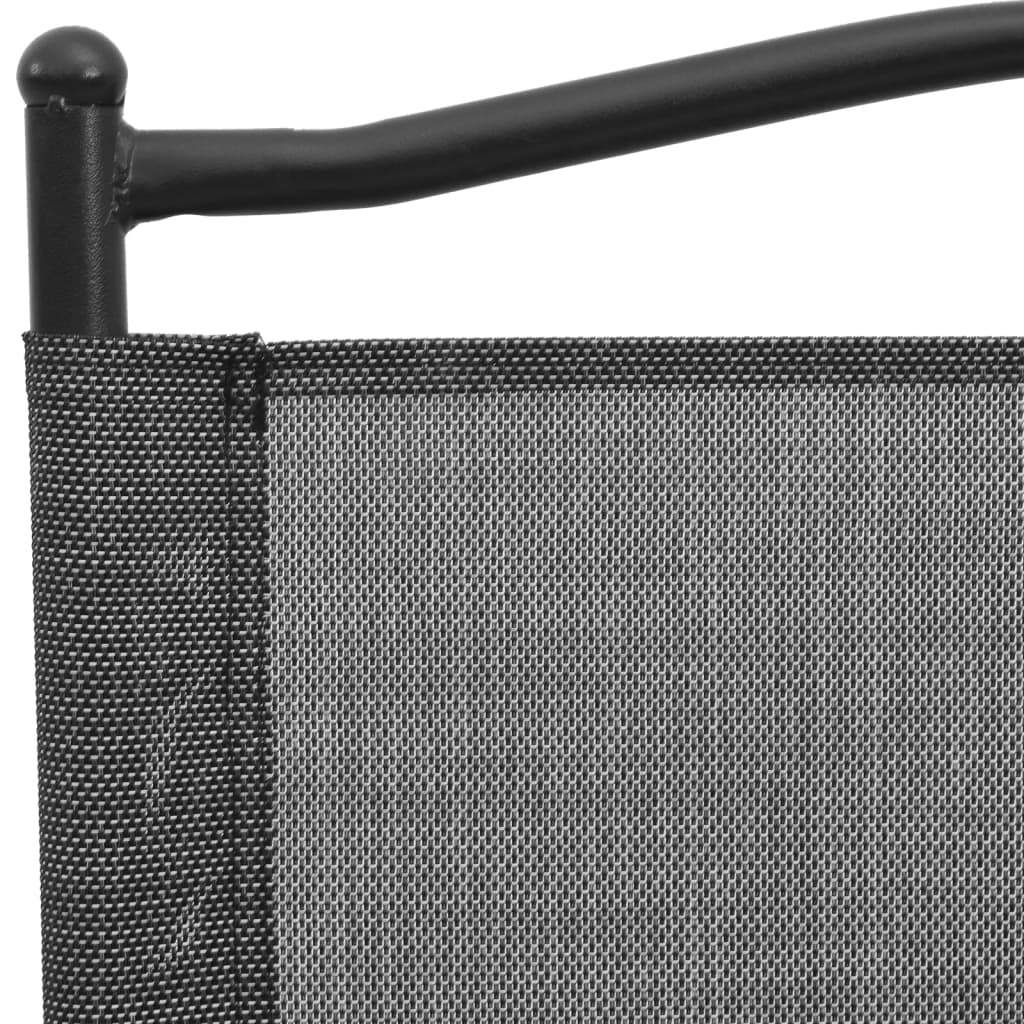 Folding Garden Chairs 4 Pcs Melange Steel And Textilene