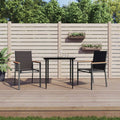 Garden Chairs 6 Pcs Black 55X61.5X90 Cm Textilene And Steel