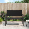 2-Seater Garden Bench Poly Rattan