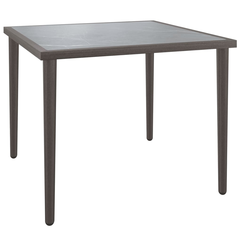 Outdoor Sofa Garden Table Grey 48X48X37 Cm Steel DPC Waterproof 48 cm