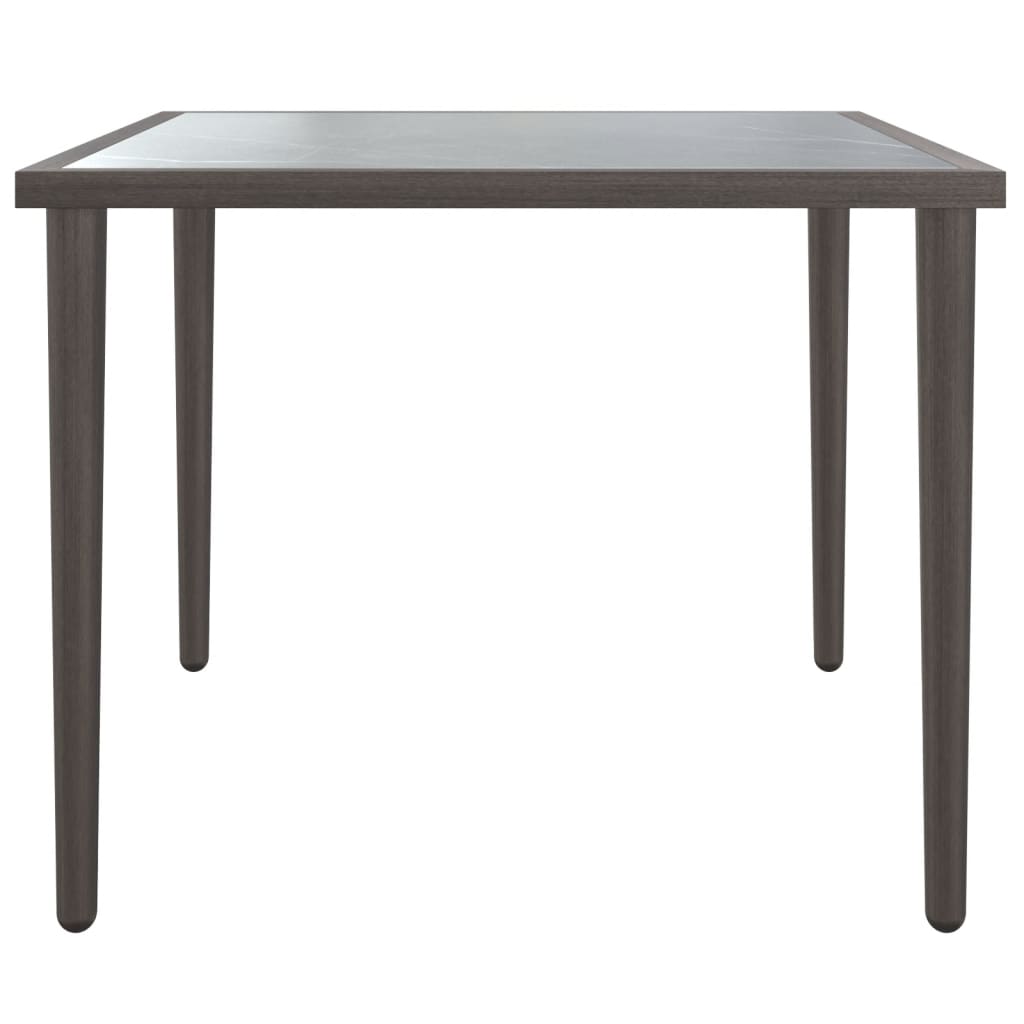 Outdoor Sofa Garden Table Grey 48X48X37 Cm Steel DPC Waterproof 48 cm