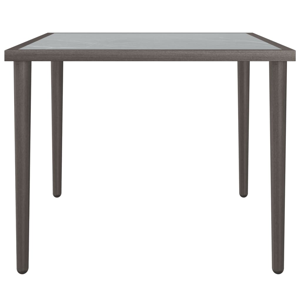 Outdoor Sofa Garden Table Grey 48X48X37 Cm Steel DPC Waterproof 48 cm