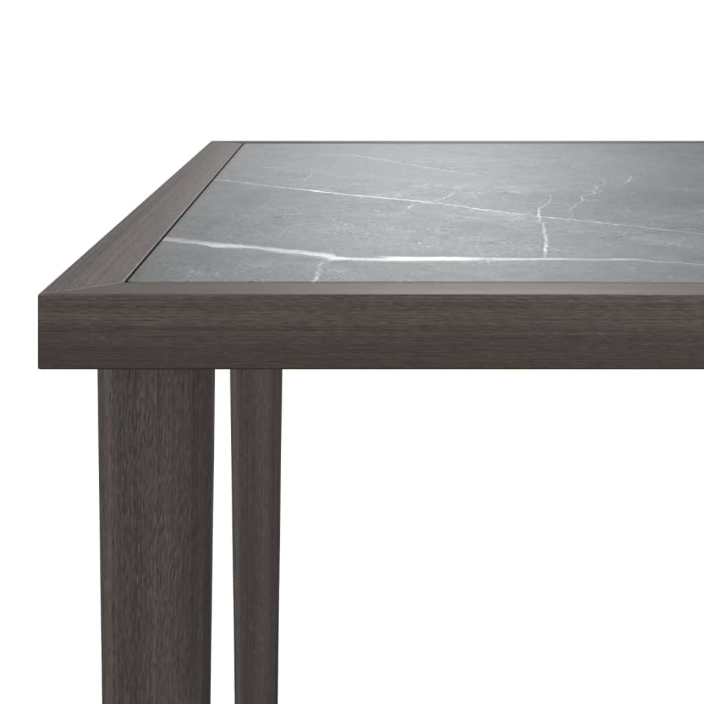 Outdoor Sofa Garden Table Grey 48X48X37 Cm Steel DPC Waterproof 48 cm
