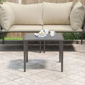 Outdoor Sofa Garden Table Grey 48X48X37 Cm Steel DPC Waterproof 48 cm