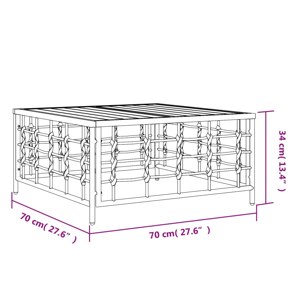 Garden Anthracite 70X70X34 Cm Poly Rattan